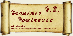 Hranimir Momirović vizit kartica